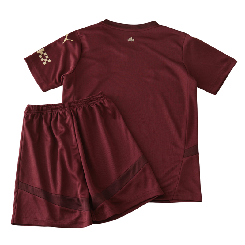 Camiseta y pantalón corto Manchester Third Third III 24/25 para niños - Morado