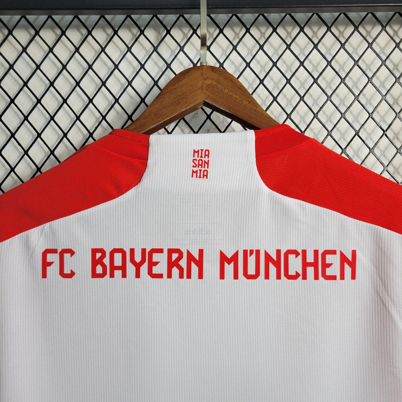 Camiseta Adidas para hombre del Bayern Múnich I 23/24 - Blanco y rojo