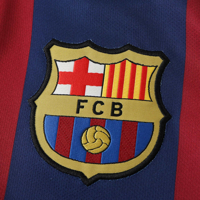 Camiseta retro de manga larga del Barcelona 14/15 para hombre