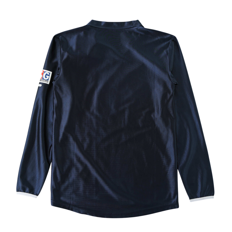 Camiseta retro de manga larga para aficionado del PSG Home I 01/02 para hombre - Azul