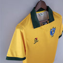 Camiseta retro de la selección brasileña de 1990 - Brasil I (hombre) - Amarilla y verde