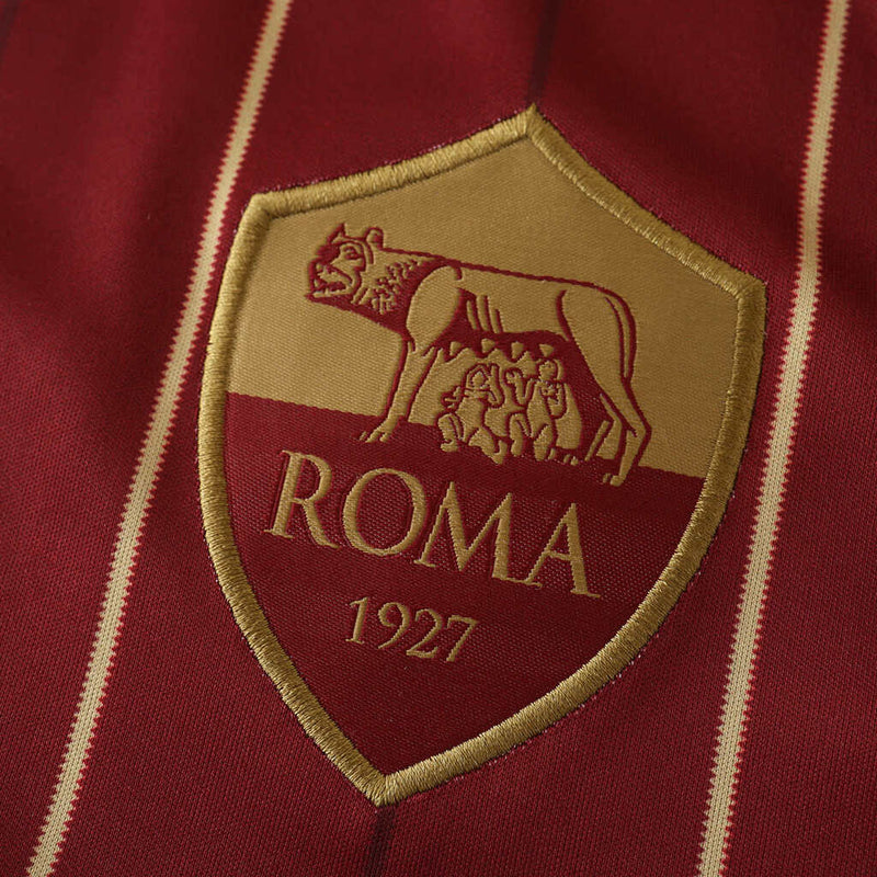 Camiseta y pantalón corto Roma Home I 24/25 para niños - Rojo