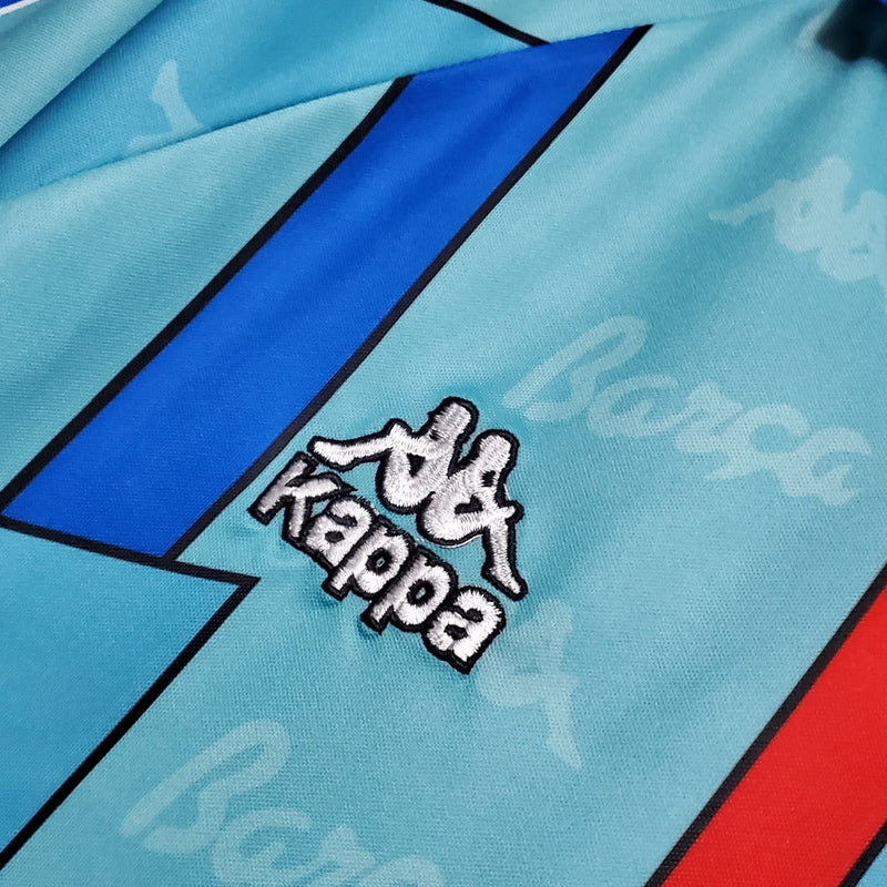 Camiseta retro de aficionado del Barcelona II 96/97 de Kappa para hombre - Verde
