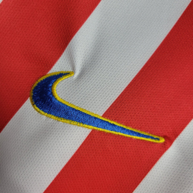 Camiseta retro Adidas para aficionado del Atlético de Madrid 04/05 para hombre - Roja y blanca