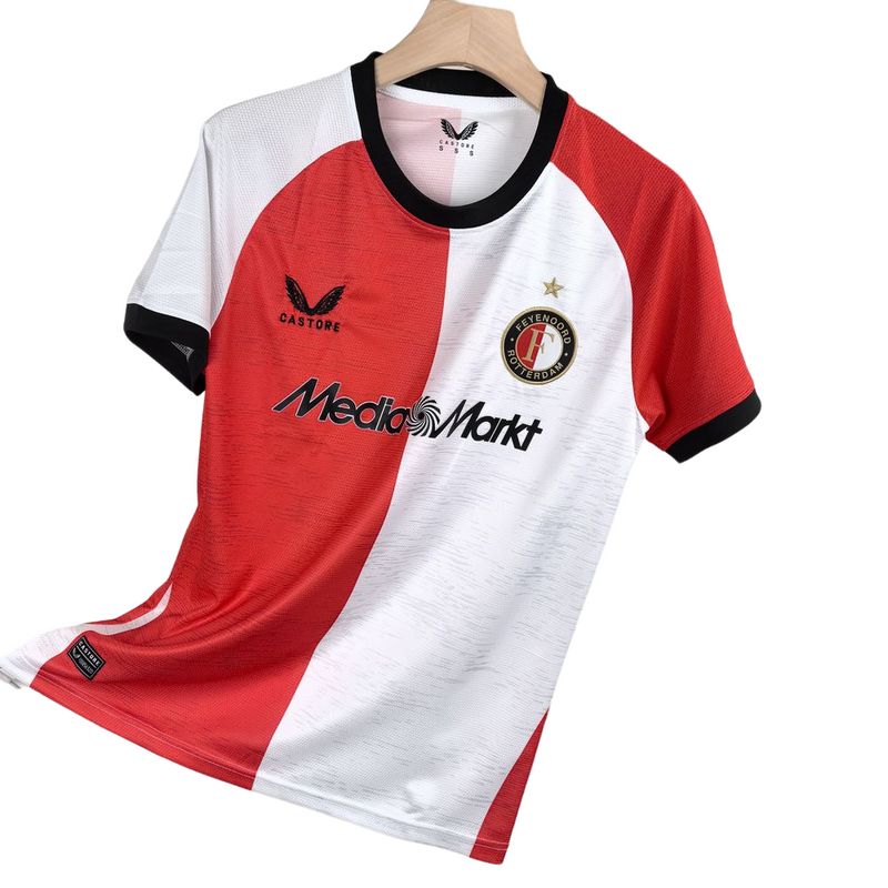 Camiseta de local del Feyenoord 24/25 para hombre - Roja y blanca