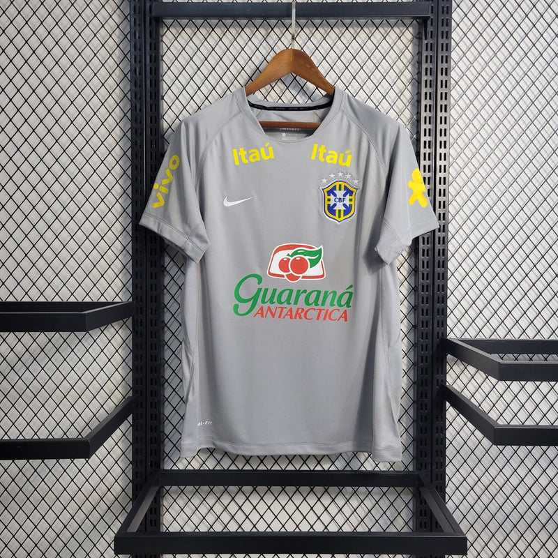 Camiseta de entrenamiento Nike retro de la selección brasileña 2002 para hombre - Gris