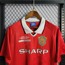 Camiseta retro de aficionado del Manchester United (99/00) para hombre - Roja