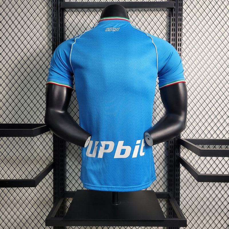 Camiseta local del Napolo I - 23/24 Adidas Player para hombre - Azul