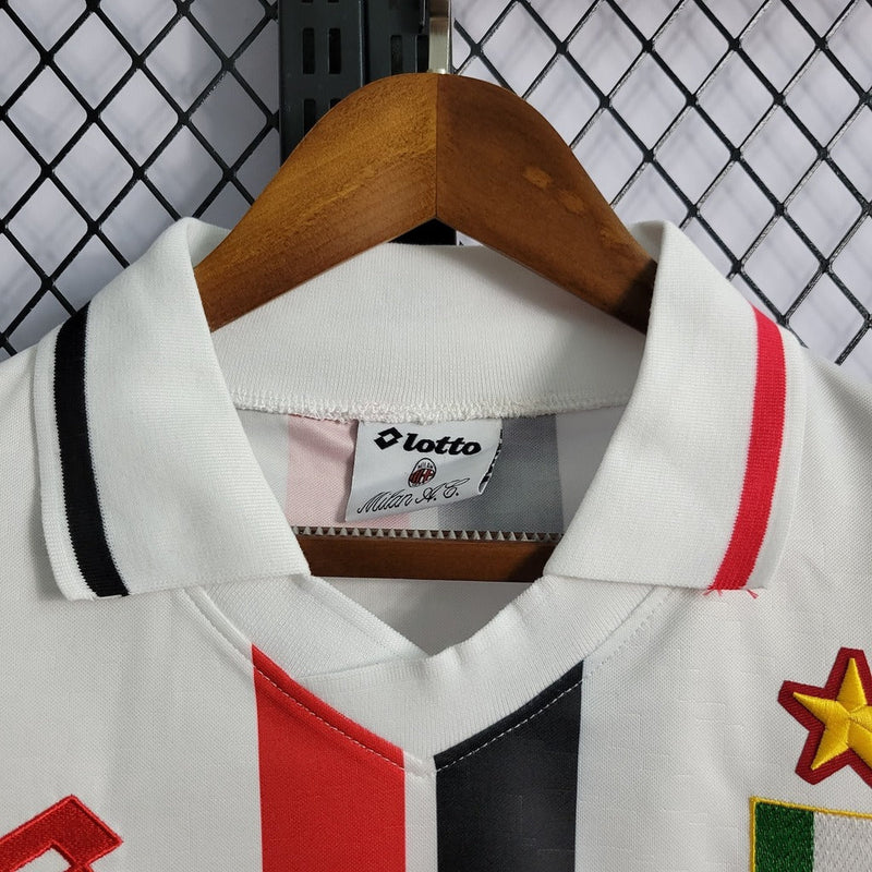 Camiseta retro de visitante del Milan II 95/97 para hombre - Blanco
