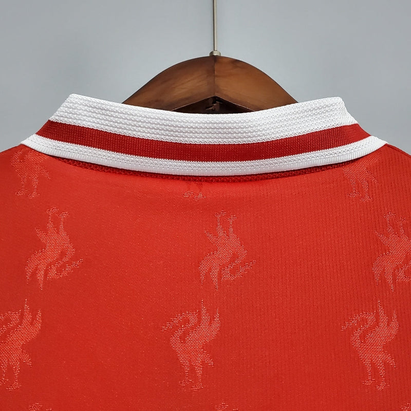 Camiseta retro de aficionado Reebok del Liverpool Home 96/97 para hombre - Roja