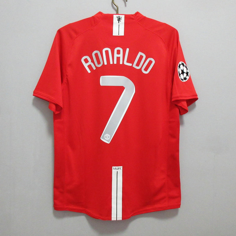 Camiseta retro de manga larga Nike para hombre del Manchester United 08/09 - Rojo