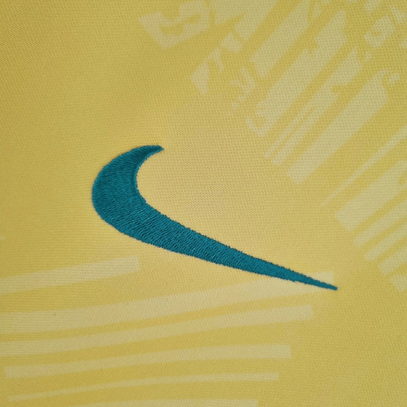 Camiseta Nike para hombre, edición especial de la selección brasileña, Cristo Redentor, color amarillo