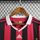 Camiseta retro local del Milan 09/10 Adidas Fan para hombre - Negro y rojo