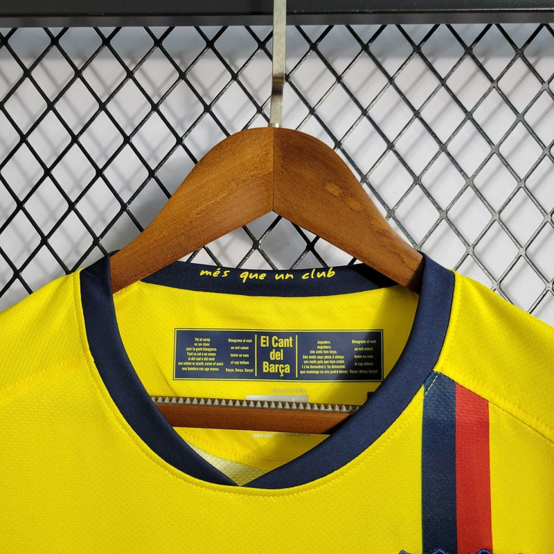 Camiseta retro Nike del Barcelona III para hombre 08/09 - Camiseta de aficionado - Amarilla