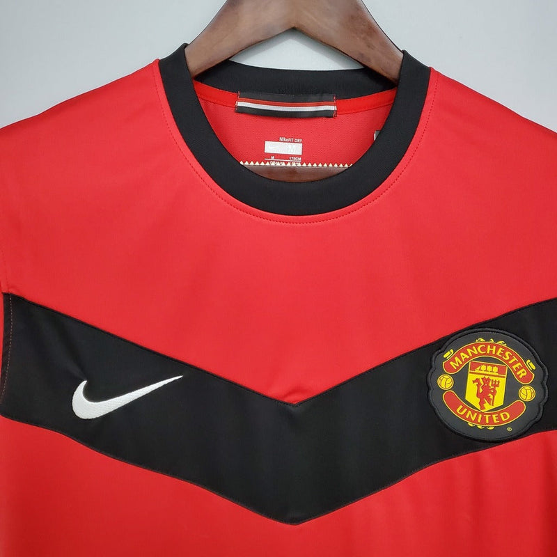 Camiseta Nike retro de local del Manchester United 09/10 para hombre - Roja