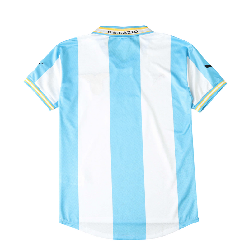 Camiseta retro de local de la Lazio I 99/00 para hombre - Azul y blanco