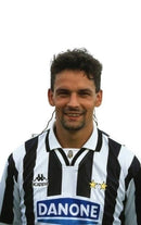 Camiseta retro de aficionado de la Juventus I 94/95 para hombre - Blanco y negro