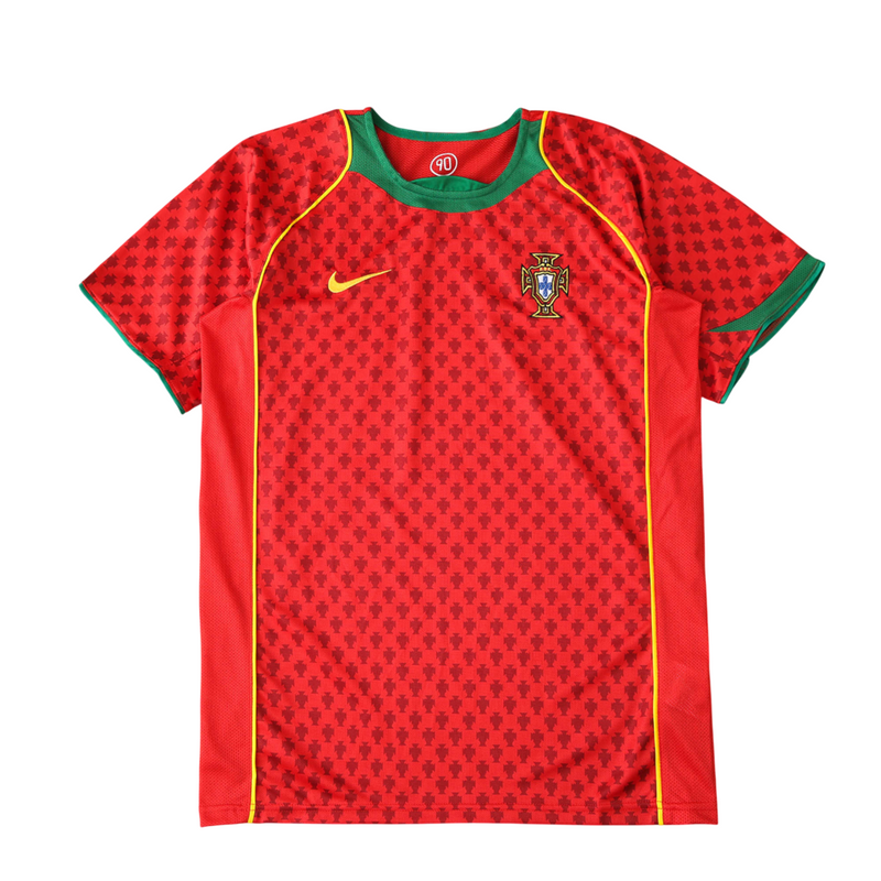 Camiseta retro de local de la selección nacional de Portugal 2004 para hombre - Roja