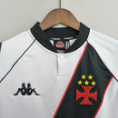 Camiseta retro de aficionado Kappa Vasco da Gama 1998 para hombre (blanco y negro)