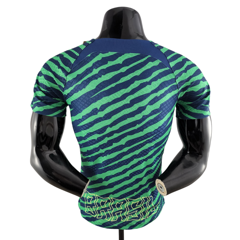 Camiseta Nike de jugador de la selección nacional de Brasil 2022 para hombre (azul y verde)