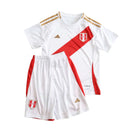 Conjunto de camiseta y pantalón corto para niños de Perú - 2026 - Blanco -