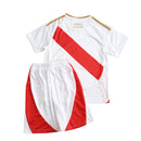 Conjunto de camiseta y pantalón corto para niños de Perú - 2026 - Blanco -