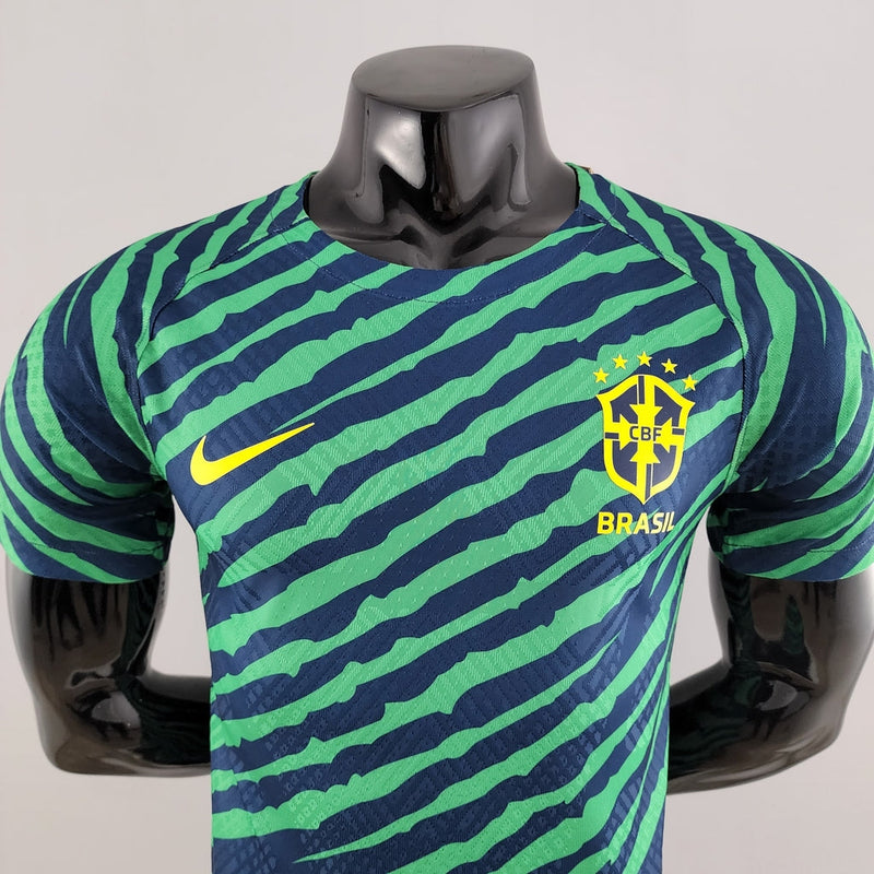 Camiseta Nike de jugador de la selección nacional de Brasil 2022 para hombre (azul y verde)