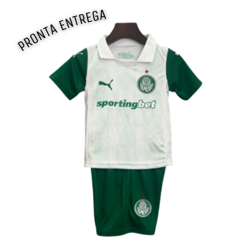 LISTO PARA ENTREGA Kit de Camiseta Palmeiras 25-25 Infantil - Reserva