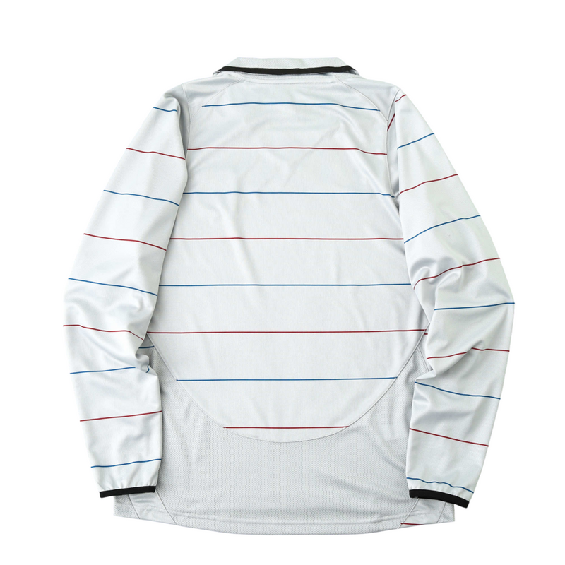 Camiseta retro de manga larga del Barcelona Away II 03/04 para hombre - Gris