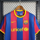 Camiseta retro local del Barcelona 10/11 Nike para aficionados - Roja y azul