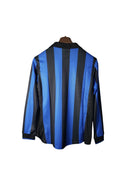 Camiseta retro de manga larga Adidas del Inter de Milán (local, 1998) para hombre, negra y azul