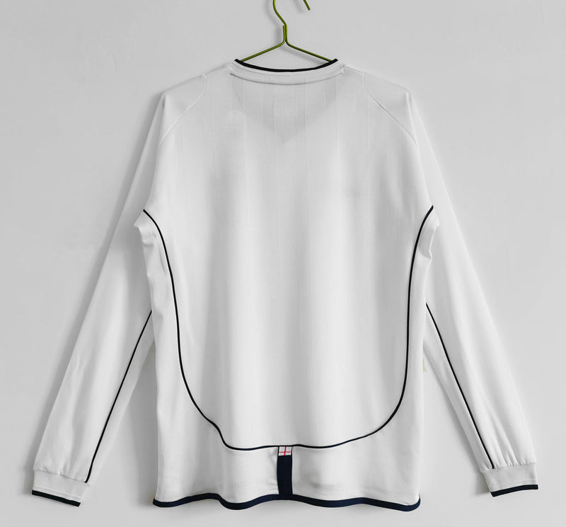 Camiseta de manga larga de la selección nacional de Inglaterra 01/02 para hombre - Blanca