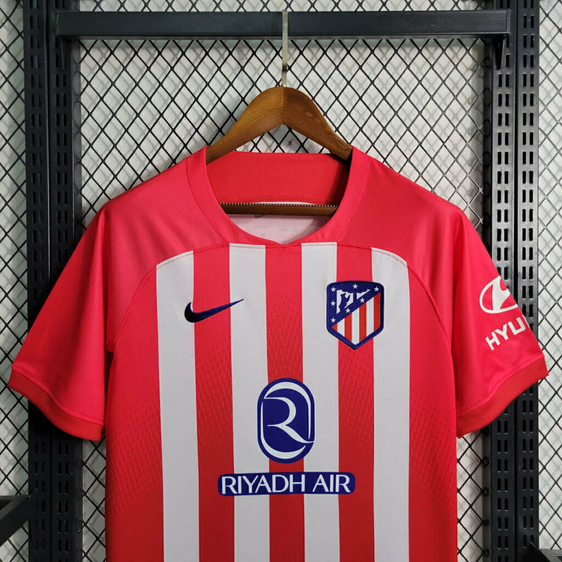 Camiseta Nike de aficionado para hombre del Atlético de Madrid (local I 23/24) - Rojo y blanco