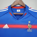 Camiseta Adidas de aficionado de Francia Retro I Home 2004 para hombre - Azul