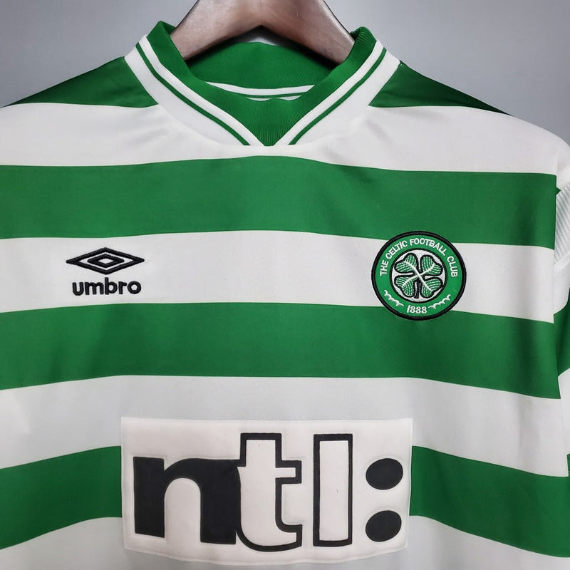 Camiseta retro local del Celtic I 99/00 para hombre - Verde y blanco