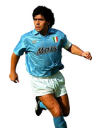 Camiseta retro de aficionado del Napoli 1990/91 para hombre - Azul