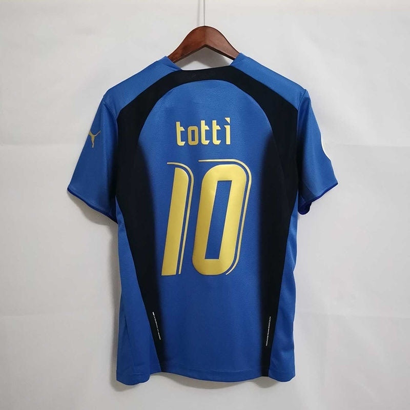 Camiseta retro de local de la selección nacional de Italia de Puma para hombre 2006 - Azul