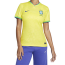 Camiseta Nike de local de la selección nacional de Brasil 2022 para mujer - Amarilla