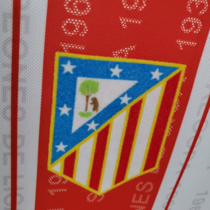 Camiseta retro Adidas para hombre del Atlético de Madrid 95/96 - Roja y blanca