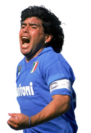 Camiseta retro de aficionado del Napoli 1987/8 para hombre - Azul