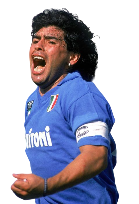 Camiseta retro de aficionado del Napoli 1987/8 para hombre - Azul