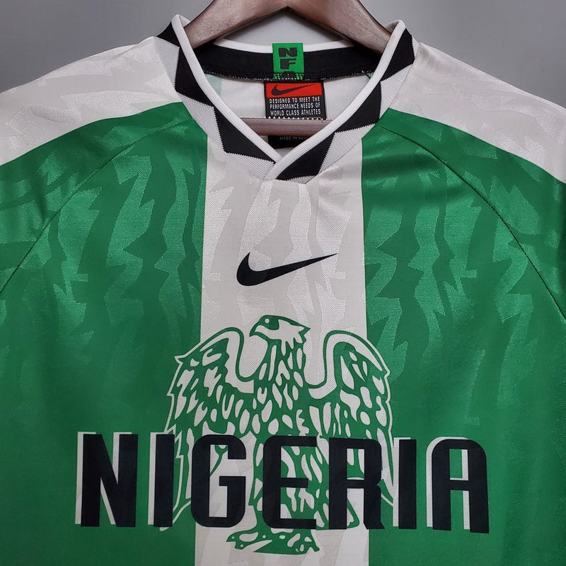 Camiseta retro de local de la selección nacional de Nigeria de 1996 para hombre