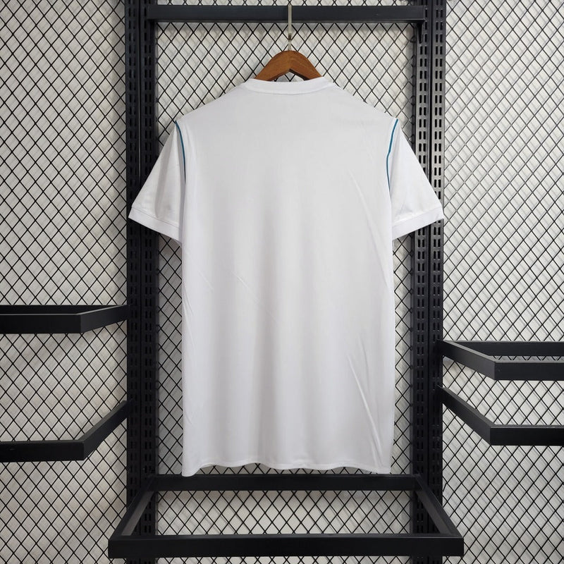 Camiseta retro de aficionado Adidas del Real Madrid I 17/18 para hombre - Blanca
