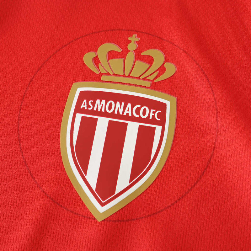 Camiseta de local del Mónaco 24/25 para hombre (blanco y rojo)