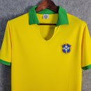 Camiseta retro 57/58 de la selección brasileña masculina - Amarilla