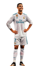 Camiseta retro de manga larga para aficionado del Real Madrid 17/18 de Adidas para hombre - Blanca