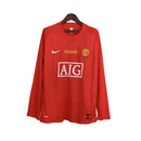 Camiseta retro de manga larga Nike para hombre del Manchester United 08/09 - Rojo