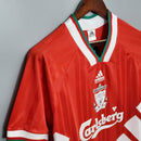 Camiseta retro Adidas de local del Liverpool de 1993 para hombre - Roja y blanca