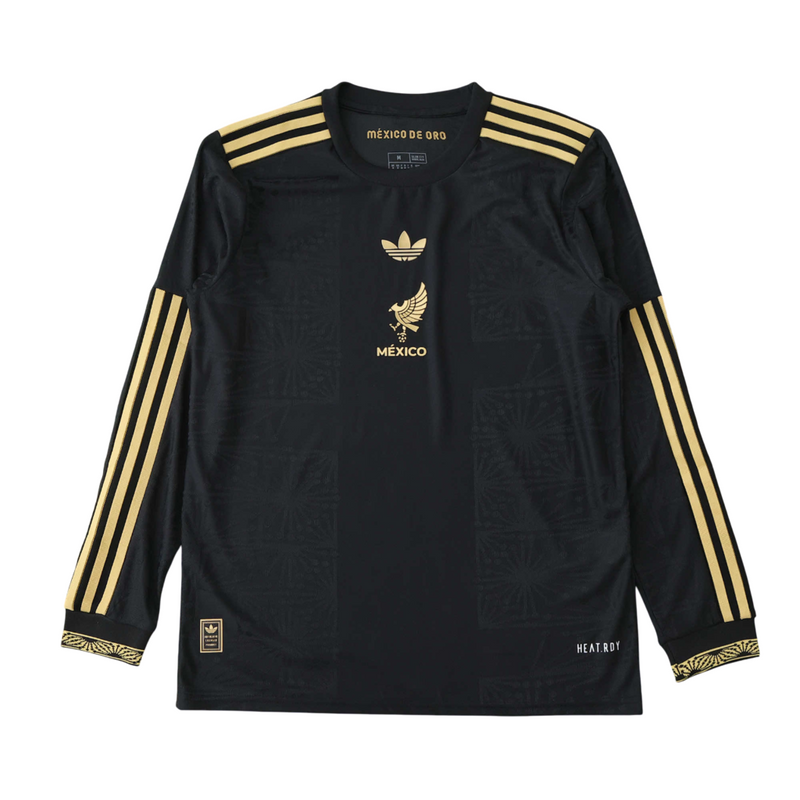 Camiseta de manga larga para hombre de la Copa América 2025/26 de México - Negro y dorado