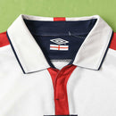 Camiseta retro de local de la selección nacional de Inglaterra 2004 para hombre - Blanca